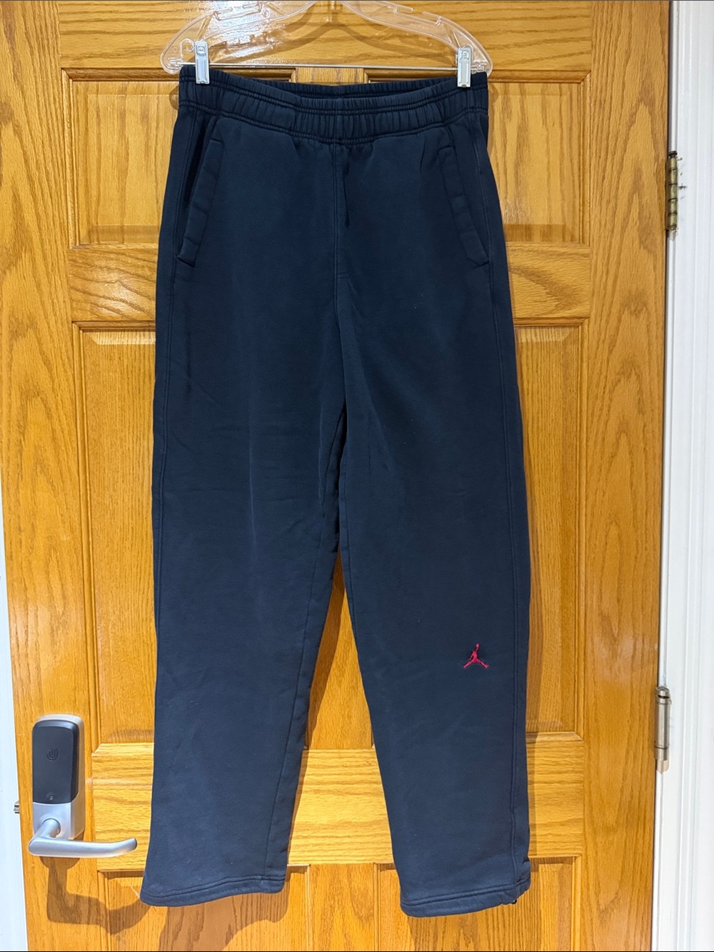 Men's Nike Jordan Black Sweatpants with Red Accent